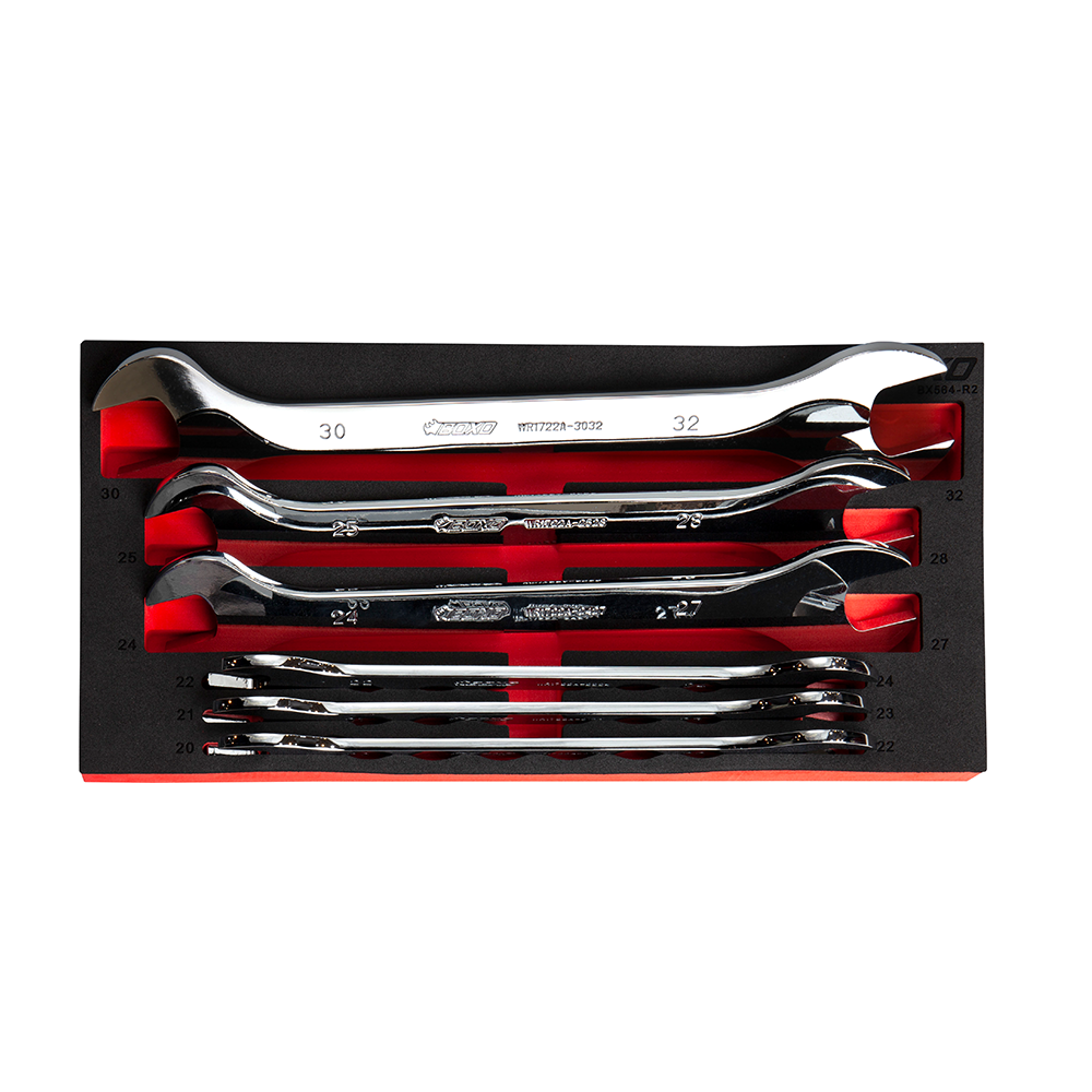BOXO 6Pc Ultra Thin Double Open-Ended Spanner Set (20mm to 32mm)