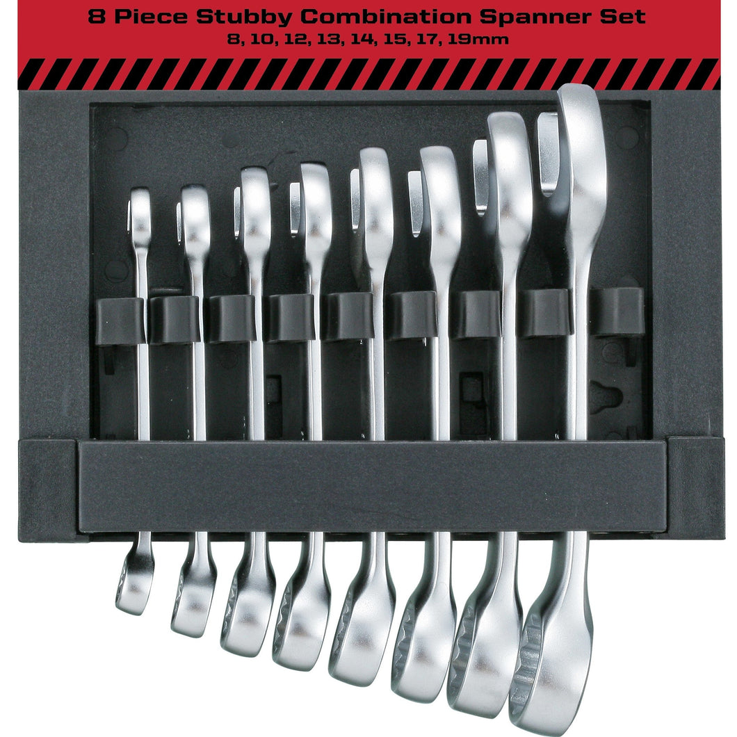 BOXO 8Pc Stubby Combination Spanner Set (8mm to 19mm)